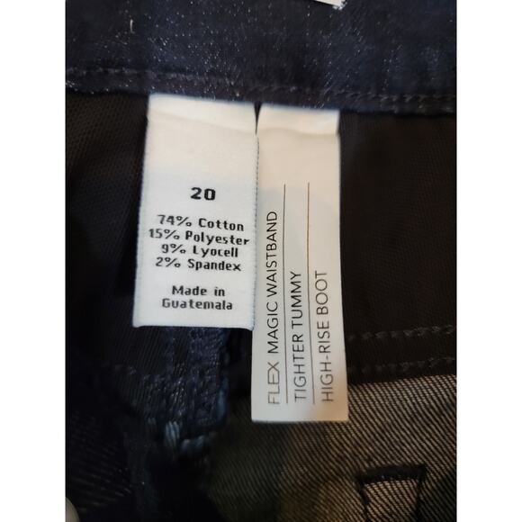 Lane Bryant High-Rise Boot Jeans Five Pockets Dark Wash Navy Blue Size 20 - Picture 4 of 4